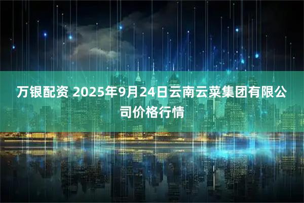 万银配资 2025年9月24日云南云菜集团有限公司价格行情