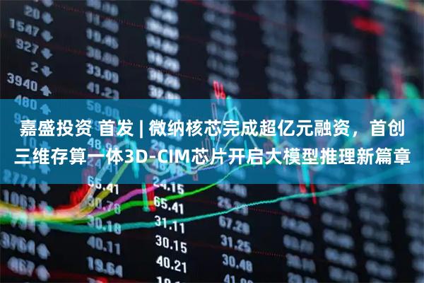 嘉盛投资 首发 | 微纳核芯完成超亿元融资，首创三维存算一体3D-CIM芯片开启大模型推理新篇章