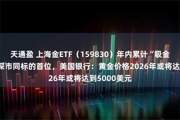 天通盈 上海金ETF（159830）年内累计“吸金”超13亿居深市同标的首位，美国银行：黄金价格2026年或将达到5000美元