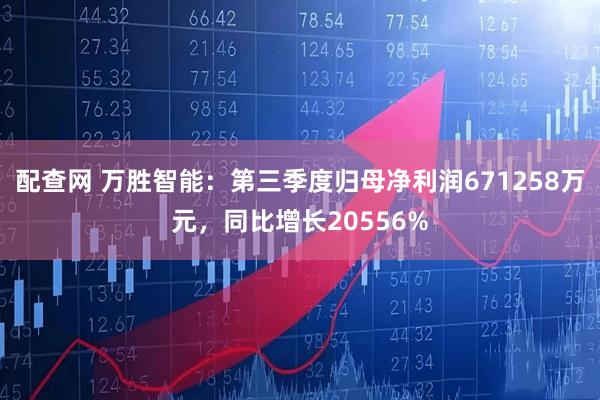 配查网 万胜智能：第三季度归母净利润671258万元，同比增长20556%